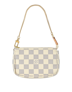 Mini Pochette, Canvas, Damier Azur, DU1009, 3*